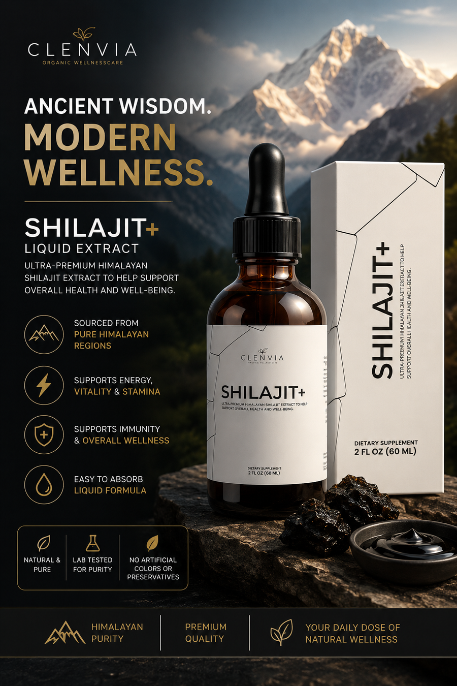 How to Take Shilajit Drops: Serving Size, Timing and Tips