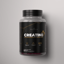 Creatine supplement bottle with Clenvia branding on a gray background